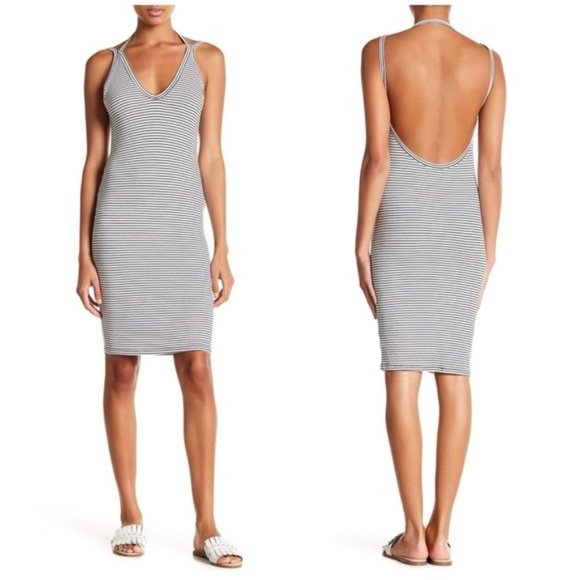 PST by Project Social Dresses & Skirts - PST by Project Social striped Ribbed Midi Dress L